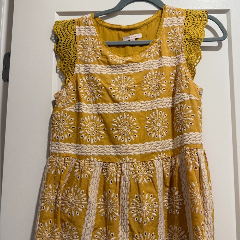 Skies Are Blue Yellow Top - Size XS